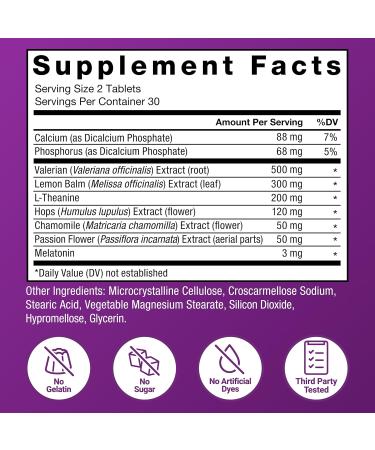 Force Factor Somnapure Drug-No Sleep Aid for Adults with Melatonin, Valerian Root, & Lemon Balm, Non-Habit-Forming Sleeping Pills, Fall Asleep Calm at Night, Wake Up Refreshed, 120 Tablets (2-Pack) - Buy Online on GoSupps.com