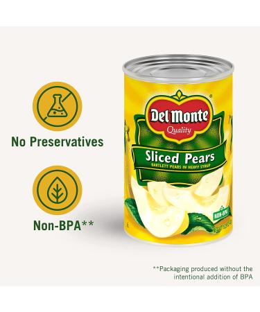 Del Monte Bartlett Sliced Pears in Heavy Syrup 15.25oz Can - Buy Online on GoSupps.com