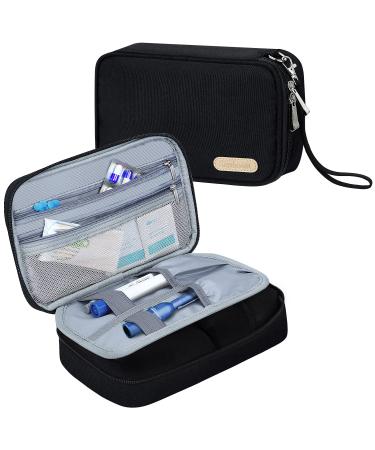 Insulin Diabetic Bag Simboom Insulin Bag for Blood Glucose Meters and Diabetic Accessories Black