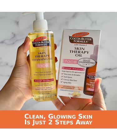 Palmer's Cocoa Butter Formula Cleansing Oil for Face - Rosehip Fragrance 6.5 oz (Pack of 6) - Hydrating Nourishing Skin Therapy - International Shipping Available - Buy Online on GoSupps.com