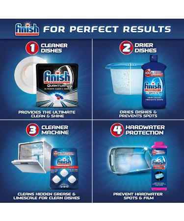 Finish In-Wash Dishwasher Cleaner - 3 ct - Removes Hidden Grease and Grime - Packaging May Vary - Buy Online on GoSupps.com
