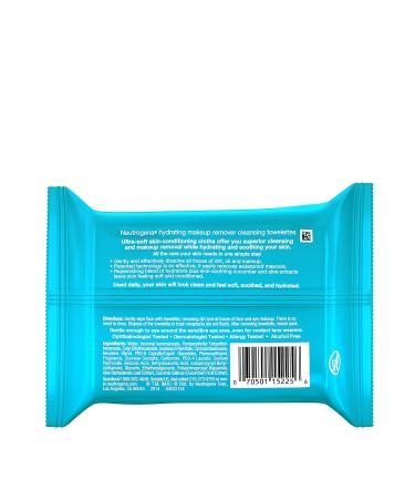 Neutrogena Hydrating Makeup Remover Wipes - 25ct Pack | Alcohol-Free Facial Cleansing Towelettes for Conditioning Skin, Removing Makeup & Waterproof Mascara - Buy Online on GoSupps.com