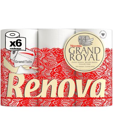 Renova Grand Royal 4-Ply Toilet Paper - 6 Rolls Premium Comfort Soft & Strong - International Shipping Available - Buy Online on GoSupps.com