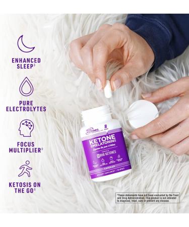 Real Ketones PM Night Time - Exogenous Keto BHB Pills with Melatonin - 2,000mg D-BHB - 30 Servings - Bed Time Ketosis & Sleep Support - Men & Women - Pack of 2 - Buy Online on GoSupps.com