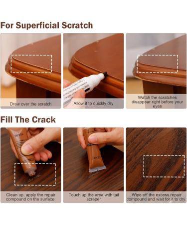 DEWEL Wood Filler & Repair Kit - 42 Set | Wax Pen Touch Up Paint Pens Scratch Remover for Wood Floors & Furniture - Buy Online on GoSupps.com