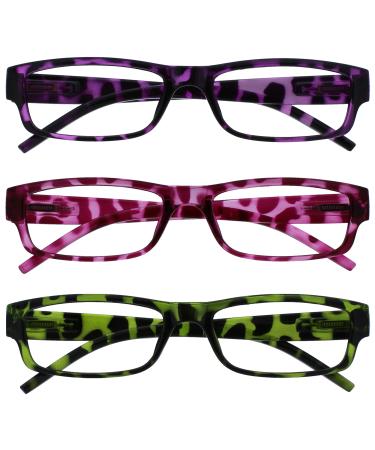 The Reading Glasses Company Unisex Ace Reading Glasses (Pack of 1) +1.00 Diopters Purple/ Pink/ Green
