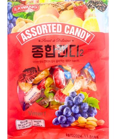 Ilkwang Assorted Sweet Candy Fruit Flavour 280g (Pack of 2) - Buy Online on GoSupps.com