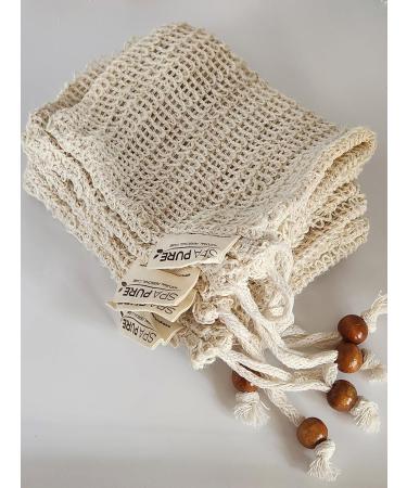 Buy Spa Pure Natural Sisal Exfoliating Soap Bag Handmade Soap Storage & Exfoliation (5 Count) | Extend Soap Life - Buy Online on GoSupps.com