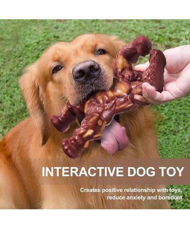 LUKITO Indestructible Dog Chew Toy - Real Beef - Aggressive Chewers - Large Dogs - Brown - Buy Online on GoSupps.com