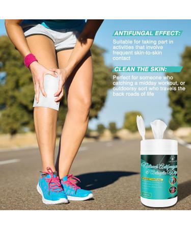 Natouch Antifungal Body Wipes - Non-Toxic, Alcohol-Free, Rinse-Free Gym Wipes for Athletes Foot, Jock Itch, and Ringworm - Buy Online on GoSupps.com