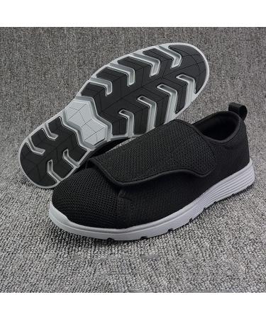 DXDUI Swollen Feet Diabetic Shoes - Adjustable Comfort for Elderly Unisex - Lightweight Non-Slip Bigfoot Valgus Shoes - Size 40 Black - Buy Online on GoSupps.com