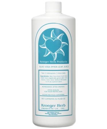 Kroeger Herb Aloe Vera Gel Inner Leaf 32 Ounce 32 Fl Oz (Pack of 1) Inner Leaf