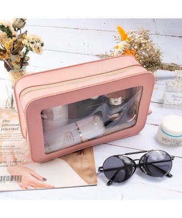 Clear Travel Toiletry Bag - Waterproof Wash Bag for Women and Men - Pink - Buy Online on GoSupps.com