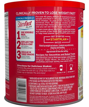 SlimFast French Vanilla Meal Replacement Shake Mix - 10g Protein - 14 Servings (Pack of 1) - Buy Online on GoSupps.com