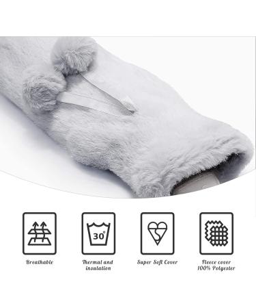 Long Hot Water Bottle with Soft Cover - 2L Thermal Pillow for Babies & Adults 73cm | Includes Funnel & Plush Neck/Shoulder Support - Buy Online on GoSupps.com