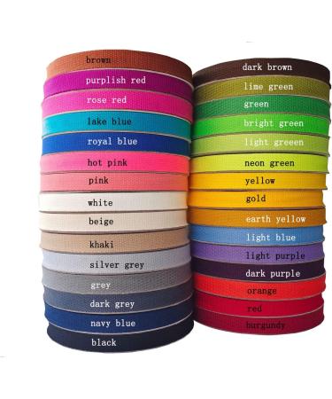 Yo Yo 1 Inch Cotton Webbing Strap - 5 Yards Mediumweight Polyester-Cotton for Tote Bags, Leash Straps & Crafts - Green - Buy Online on GoSupps.com