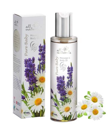 All Naturals Organic Pure Baby Oil with Soothing Kukui Nourishing Evening Primrose Protecting Jojoba Oils 200ml Gifts Presents.