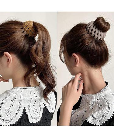 Beaumoment Bird Nest Magic Hair Clip Bird Nest Hair Clip Bird Nest Hair Clips for Women Expandable Ponytail Holder Hair Pin (4ColorsB) - Buy Online on GoSupps.com