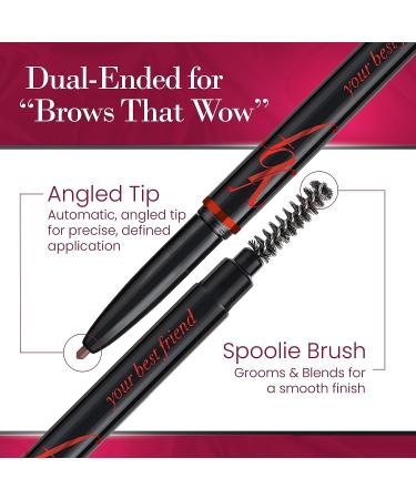 YBF Beauty Eyebrow Pencil - Universal Taupe Brow Liner with Spoolie Brush - 2 Pack for Perfect Makeup Results - Buy Online on GoSupps.com