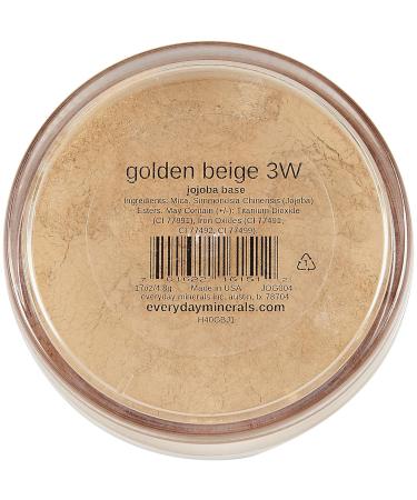 Everyday Minerals Golden Beige 3W Jojoba Base - Natural Mineral Makeup Foundation for Warm Complexions and Dry Mature Skin - Buy Online on GoSupps.com