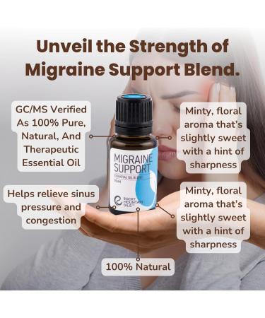 Rocky Mountain Oils Migraine Support Essential Oil Blend | Headache Relief Aromatherapy for Diffuser & Topical Use - 15ml - Buy Online on GoSupps.com