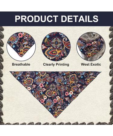 Hacraho Pet Cowboy Costume | Adjustable Dog Cowboy Hat & Blue Paisley Bandana for Small Dogs & Cats - Western Accessories & Photo Props - Buy Online on GoSupps.com