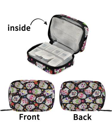 Xigua Skull Travel Pill Organizer | Moisture-Proof Pill Box for Vitamins & Medications | Daily Use Supplement Case - Buy Online on GoSupps.com
