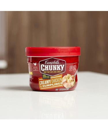 Campbell's Chunky Creamy Chicken & Dumplings Soup Microwavable Bowl 15.25 oz. (Pack of 8) - Buy Now for Easy and Delicious Meals - Buy Online on GoSupps.com