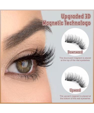 Buy WIWOSEO Reusable Magnetic Eyelashes - Dual Magnetic Lashes for a Natural Look | Glue-Free with Applicator | 2 Pairs B-15MM for Effortless Beauty - Buy Online on GoSupps.com