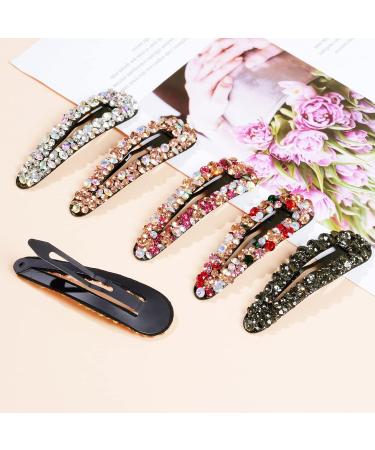 10pcs Crystal Hair Clips - Rhinestone Snap Hair Accessories for Women and Girls - Buy Online on GoSupps.com