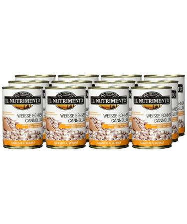 IL NUTRIMENTO White Beans (Cannellini) - Natural & Salt-Free 12 Pack (400g) - Ideal for Healthy Cooking & International Shipping - Buy Online on GoSupps.com