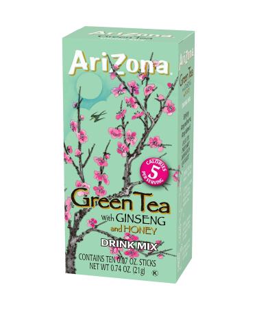 AriZona Green Tea with Ginseng and Honey Powdered Drink Mix - 120 ct Pack, On-the-Go Sticks - Buy Online on GoSupps.com