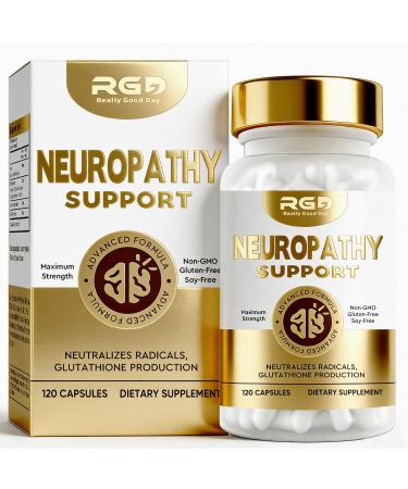 RGD Nerve Savior for Neuropathy 120 Capsules Nerve Support Supplement with Alpha Lipoic Acid & Benfotiamine 600mg Neuropathy Supplement for Feet 120 Count (Pack of 1)