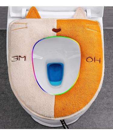 Soft and Warm Blue Toilet Seat Cushion - Reusable and Easy to Install Toilet Cover - Buy Online on GoSupps.com