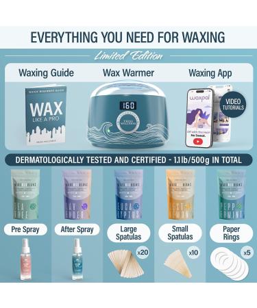 Tress Wellness Waxing Kit for Brazilian Wax - Easy to Use - For Sensitive Skin - Digital Display Blue Water - Buy Online on GoSupps.com