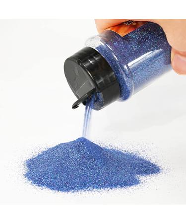 Buy Aslanka 140g Holographic Blue Glitter Powder for Nail Art Epoxy Resin Eyeshadow & DIY Projects - Vibrant Colorful Iris Glitter - Buy Online on GoSupps.com