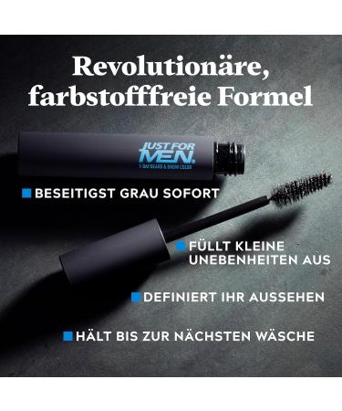 Just for Men 1-Day Beard & Eyebrow Color - Temporary Black Color for a Defined Look | Up to 30 Applications - Buy Online on GoSupps.com