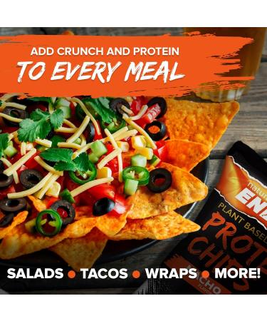 Natural Endurance Protein Chips - Nacho Chips, Low Carb Chips, High Protein Snack, Vegan Protein with Avocado Oil, 14g Protein Per Bag, Gluten Free - Nacho Flavor, 1.38 oz Bags (Pack of 12) 5 Flavor Mix - Buy Online on GoSupps.com