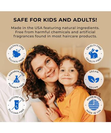 Deep Curl Conditioner for Adults & Kids | Natural Organic Argan Oil | Fragrance Free | Leave-in or Wash Out | 8 Fl Oz - Buy Online on GoSupps.com