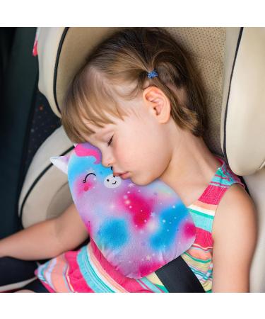 Unicorn Castle Seatbelt Pillow for Kids Car Seat - Rose Pink Seat Belt Pads - Buy Online on GoSupps.com
