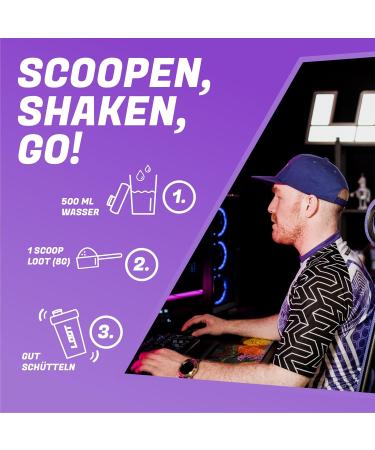 Loot Game Booster | Enhance Concentration Endurance & Responsiveness | 50 Servings (400g) | Caffeine & 20 Unique Ingredients | Flow-State Formula | Rare Raspberry - Buy Online on GoSupps.com
