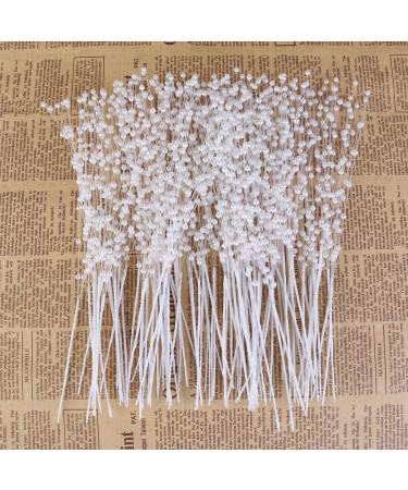 Canjoyn 100 Pearl Beading Stems for DIY Garland & Bouquet Decoration - White - Buy Online on GoSupps.com