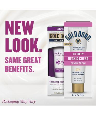 Gold Bond Age Renew Neck & Chest Firming Cream 2 oz. Clinically Tested Skin Firming Cream & Age Renew Crepe Corrector Body Lotion Replenishing & Smoothing Formula 14 oz. - Buy Online on GoSupps.com