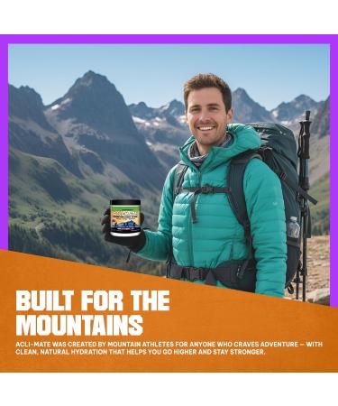 ACLI-MATE Mountain Sport Drink Mix Dual Tub - Grape & Orange Flavors for Hydration Endurance Energy and High-Altitude Adaptation During Hiking Running Cycling Skiing & Outdoor Adventures - Buy Online on GoSupps.com