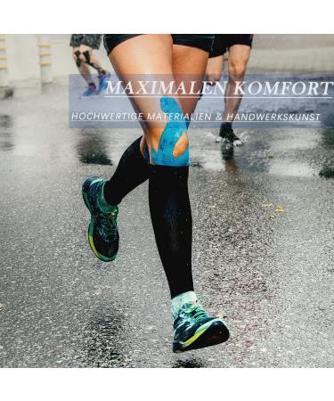Ddobb Compression Stockings for Women & Men - 4 Pairs Support Socks for Travel Sports Running & Cycling - 4XL Black - Buy Online on GoSupps.com