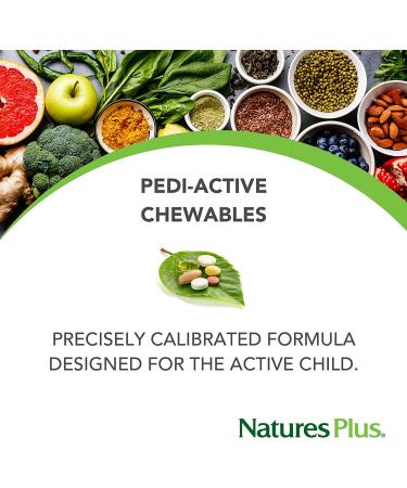 Nature's Plus Pedi-Active Mixed Berry Chewable Supplements for Active Kids - 120 Tablets - Buy Online on GoSupps.com
