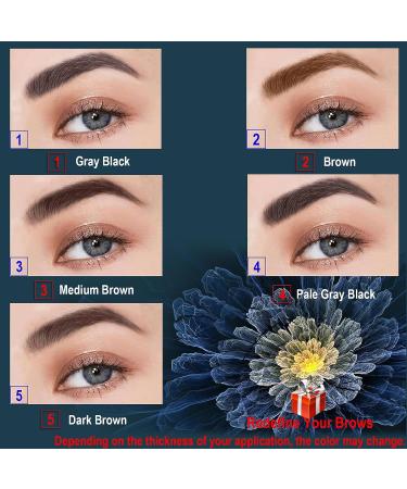 Waterproof Tattoo Gel Eyebrow Peel Off Kit with Stencils - Fuller & Defined Brows | Lasts 3-7 Days - Buy Online on GoSupps.com