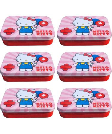 Hello Kitty Pink Children's Plaster Set - 6 Pieces in Metal Box | Cute Design & Perfect for Backpacks | Licensed Product for Kids - Buy Online on GoSupps.com