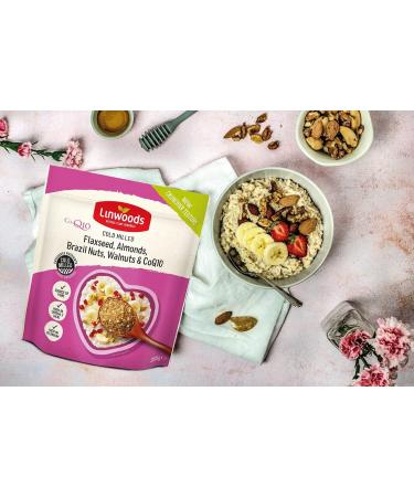 Linwoods Ground flaxseed almonds Brazil walnuts and Q10 200g source of protein and fiber rich in magnesium  - Buy Online on GoSupps.com