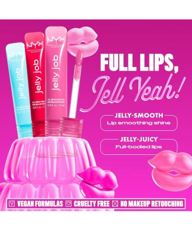 NYX Professional Makeup Jelly Job - Gloss haute brillance - Effet lissant - Sensation de confort - L vres visiblement hydrat es - Parfum Cerise - Teinte : Honey It's Jelly 05 Honey It's Jelly - Buy Online on GoSupps.com